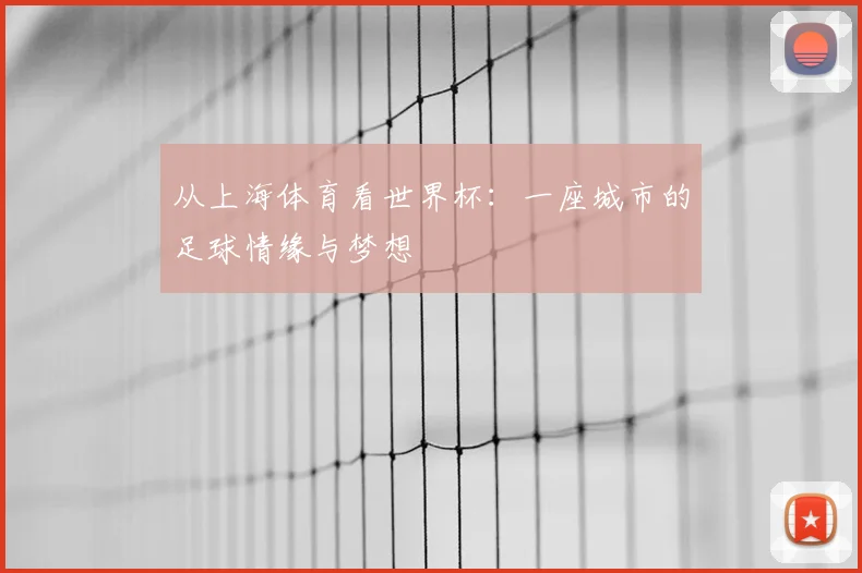 从上海体育看世界杯：一座城市的足球情缘与梦想