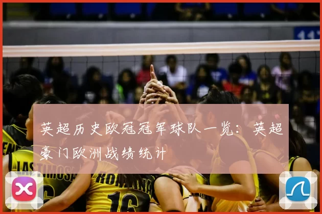 英超历史欧冠冠军球队一览：英超豪门欧洲战绩统计